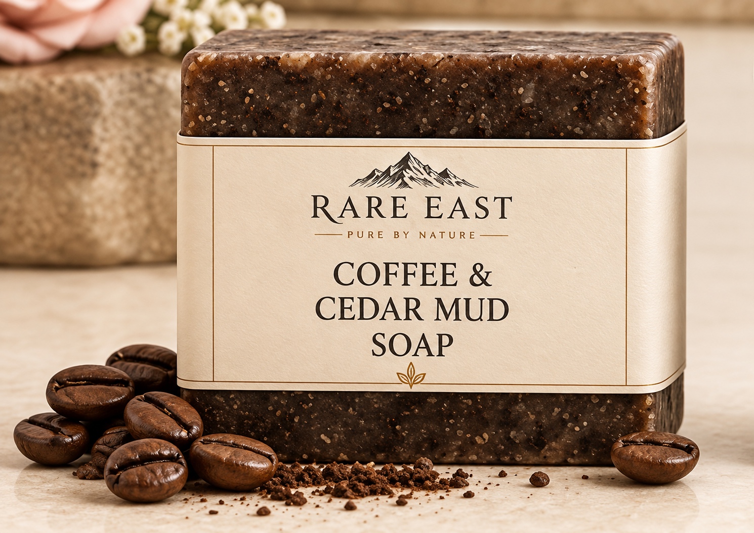 Coffee and Cedar Mud soap bar